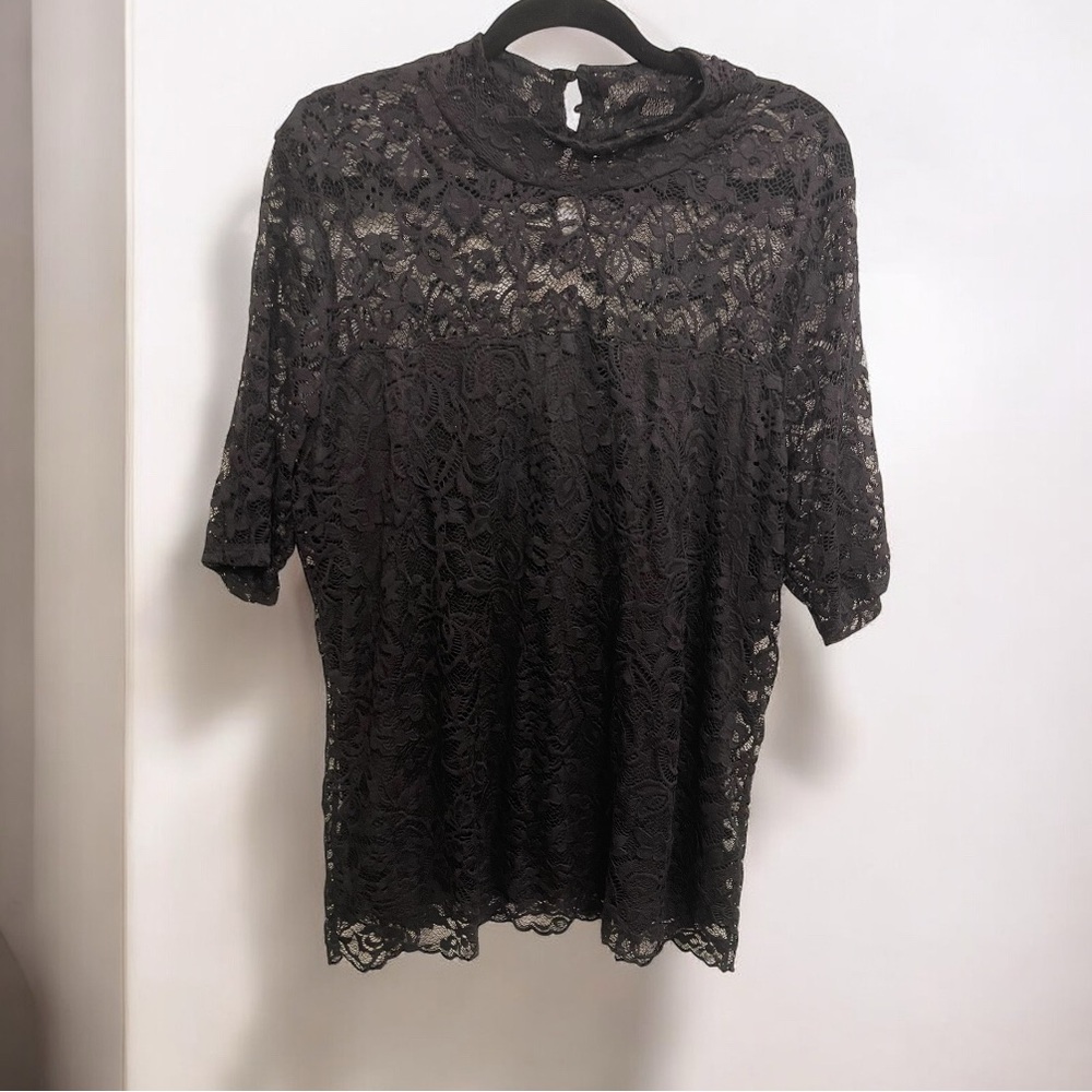 Torrid Black Lace Blouse